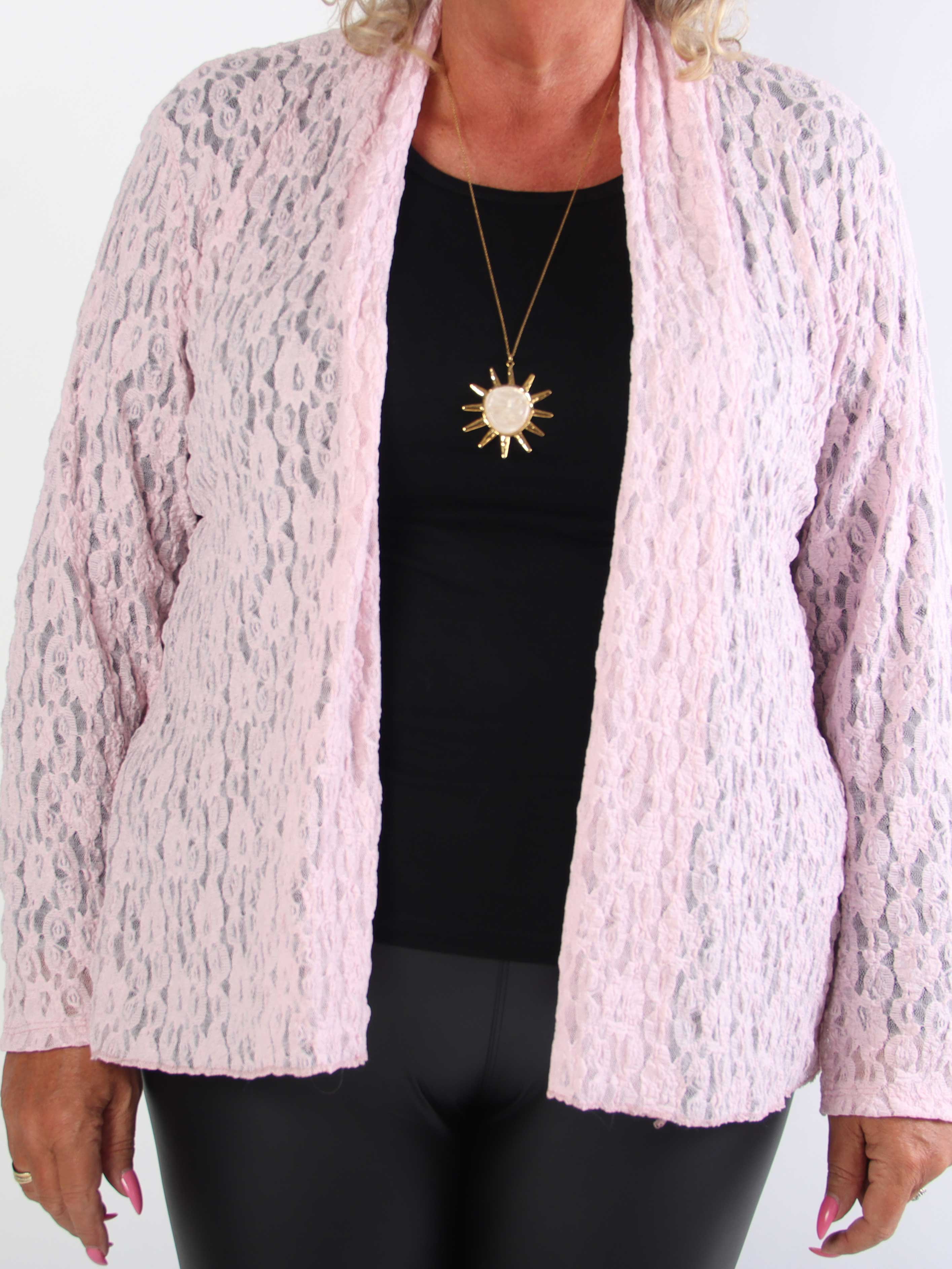 Yuri - Semitransparent plus size blondecardigan i en blød viskoseblanding